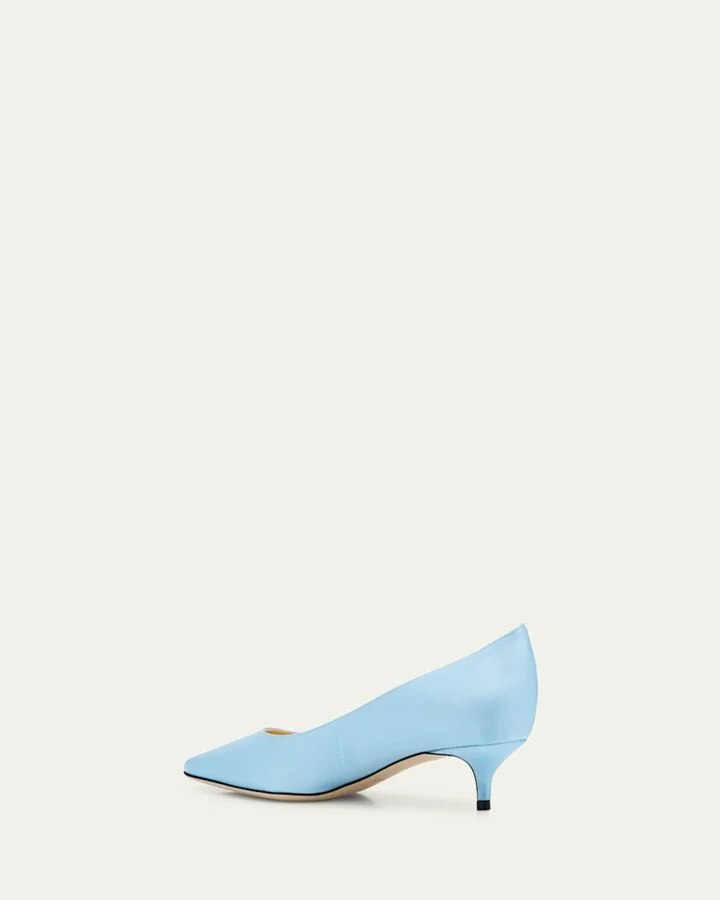 Amelia Satin Kitten-Heel Pumps - Image 2