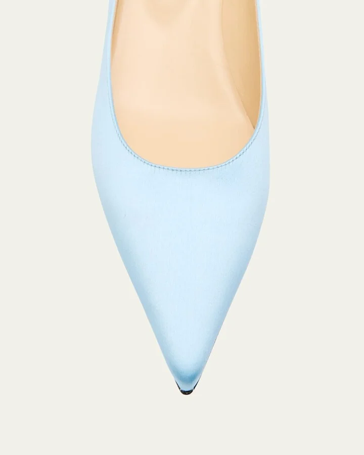 Amelia Satin Kitten-Heel Pumps - Image 7