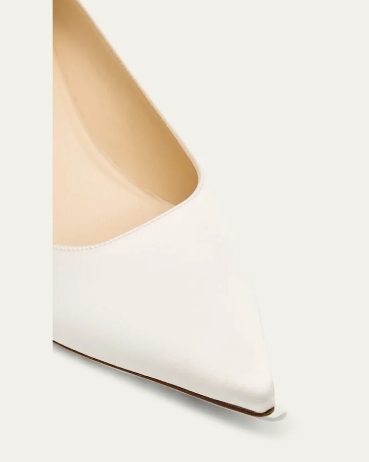 Amelia Satin Kitten-Heel Pumps - Image 6