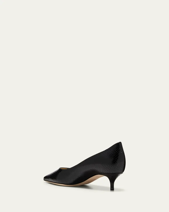Amelia Snake Printed Kitten-Heel Pumps - Image 2