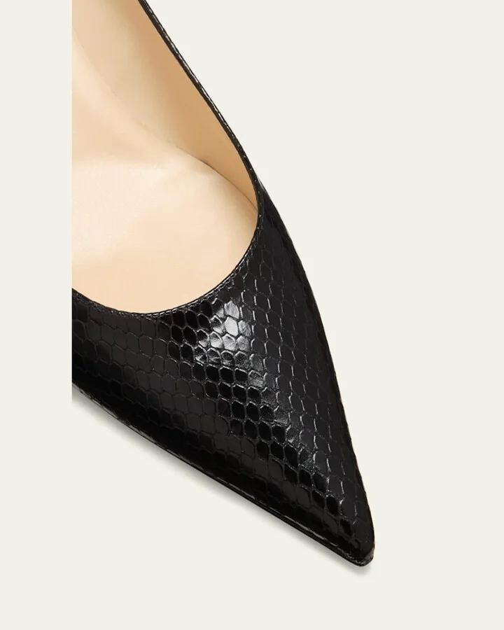 Amelia Snake Printed Kitten-Heel Pumps - Image 5