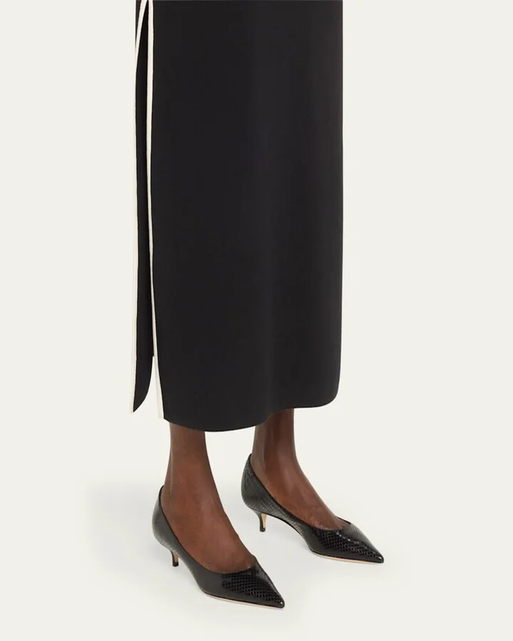 Amelia Snake Printed Kitten-Heel Pumps - Image 7