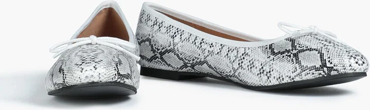 Amelie snake-print leather ballet flats - Image 2