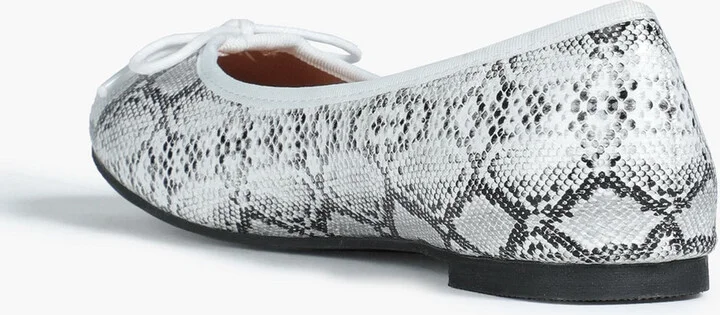 Amelie snake-print leather ballet flats - Image 3