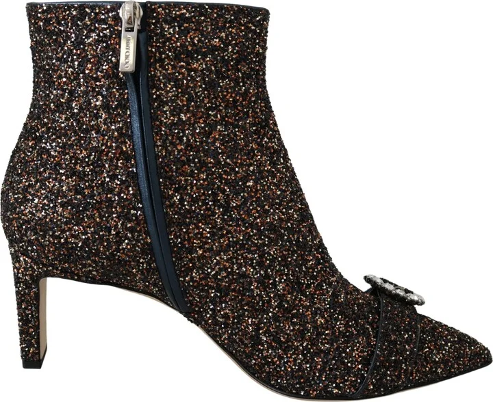 Amethyst Mix Hanover Heeled Glitter Women's Boots