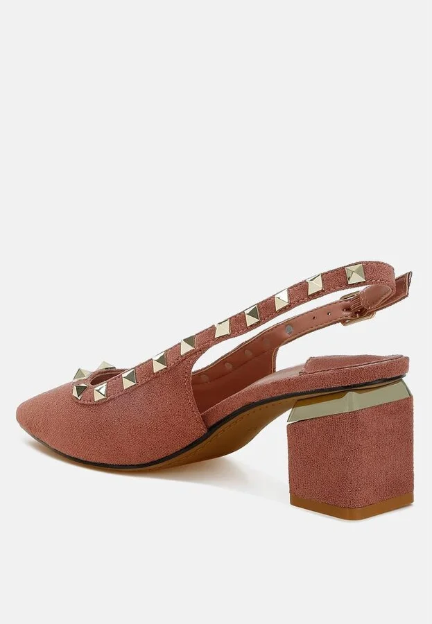 Ameya Stud Emebllished Microfiber Sandals - Image 4