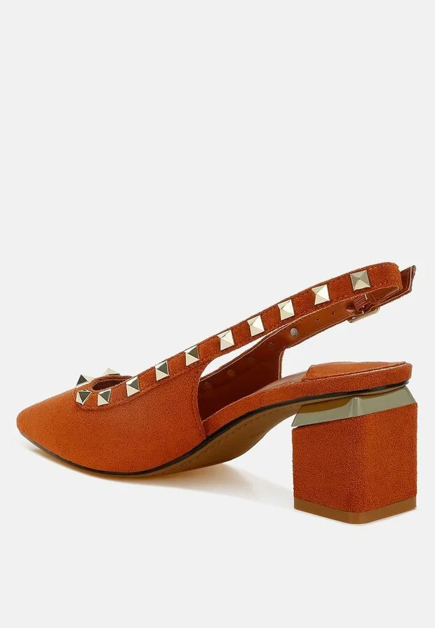 Ameya Stud Emebllished Microfiber Sandals - Image 6