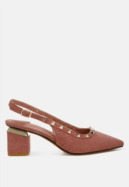 Ameya Stud Emebllished Microfiber Sandals Women