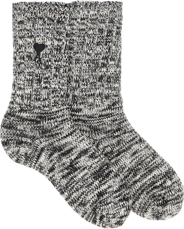 AMI Paris Ami de Coeur Logo Embroidered Crew Socks