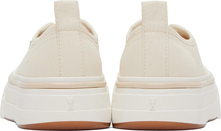 AMI Paris Beige Ami 1980 Platform Sneakers - Image 2