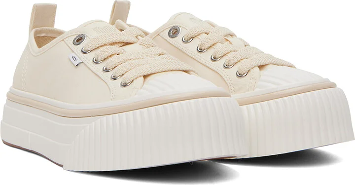 AMI Paris Beige Ami 1980 Platform Sneakers - Image 4