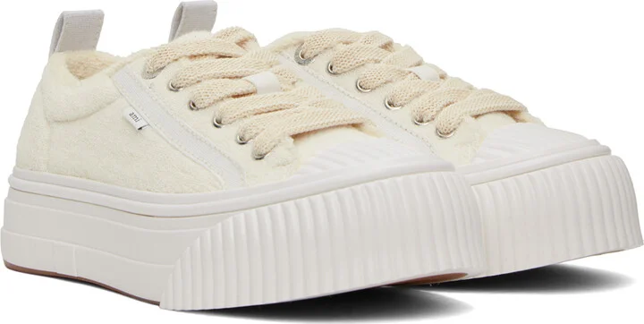 AMI Paris Beige Ami 1980 Platform Sneakers - Image 4