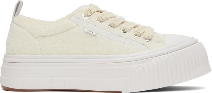 AMI Paris Beige Ami 1980 Platform Sneakers