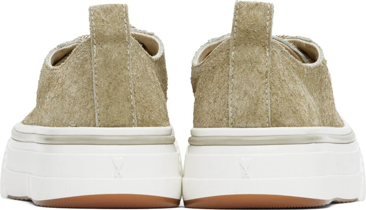 AMI Paris Beige Low Top Ami SN1980 Sneakers - Image 2