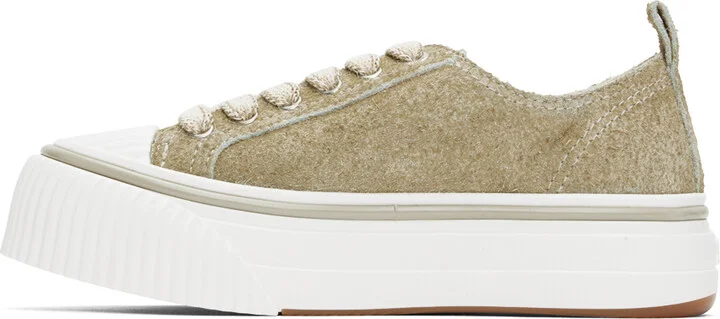 AMI Paris Beige Low Top Ami SN1980 Sneakers - Image 3