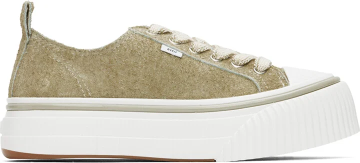 AMI Paris Beige Low Top Ami SN1980 Sneakers