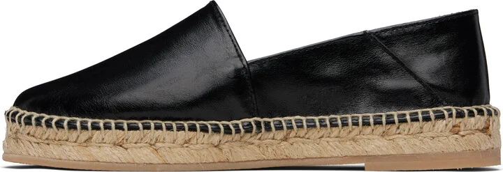 AMI Paris Black 'AMI Leather' Espadrilles - Image 3