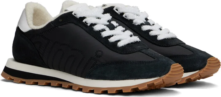 AMI Paris Black Ami New Rush Sneakers - Image 4