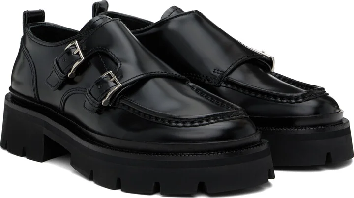 AMI Paris Black Anatomical Monkstraps - Image 4
