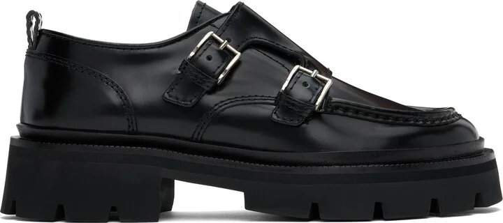 AMI Paris Black Anatomical Monkstraps