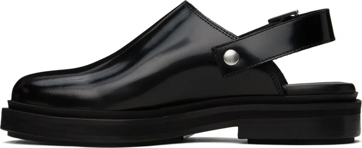 AMI Paris Black Anatomical Toe Mules - Image 3
