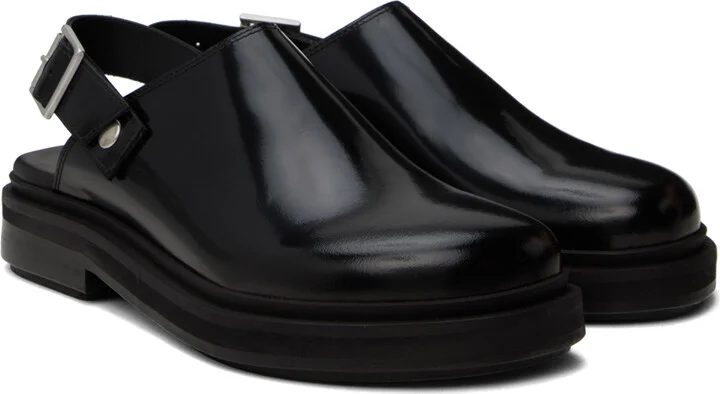 AMI Paris Black Anatomical Toe Mules - Image 4