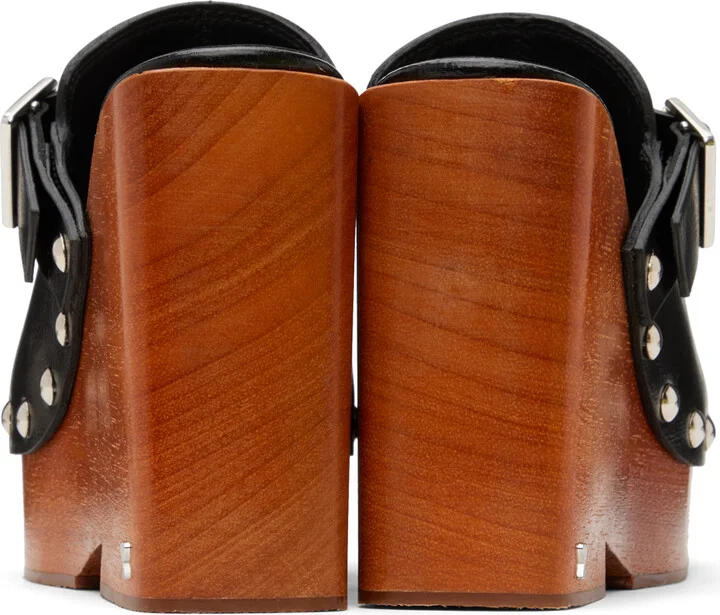 AMI Paris Black Close Toe Clogs - Image 2