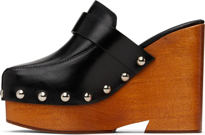 AMI Paris Black Close Toe Clogs - Image 3