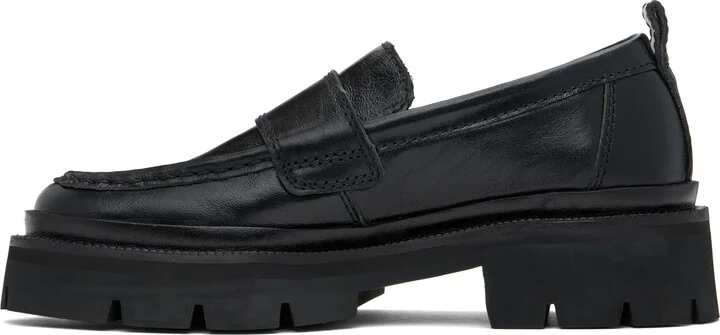 AMI Paris Black Embellished Loafers - Image 3