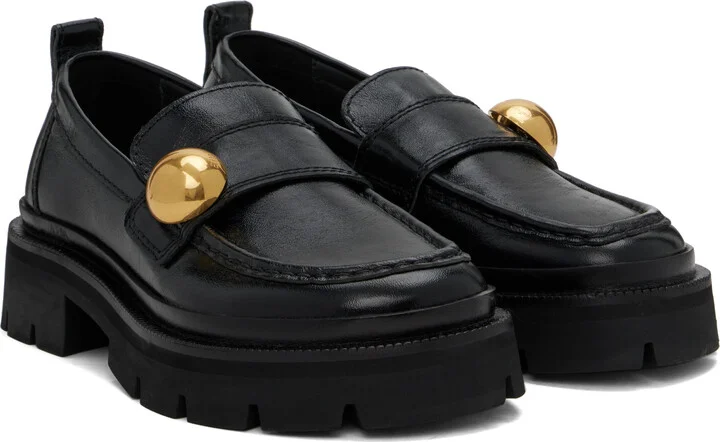 AMI Paris Black Embellished Loafers - Image 4