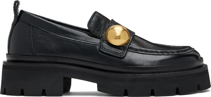 AMI Paris Black Embellished Loafers