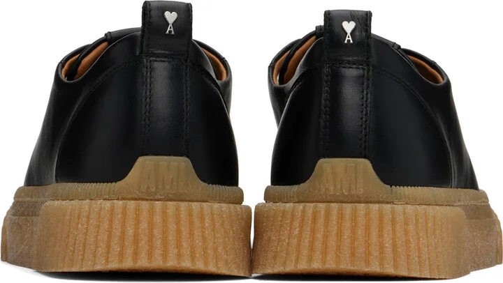 AMI Paris Black Lace-Up Sneakers - Image 2