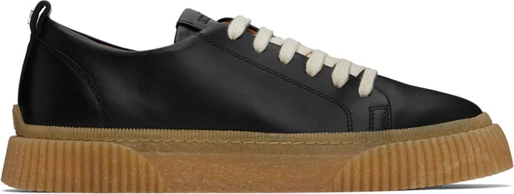 AMI Paris Black Lace-Up Sneakers