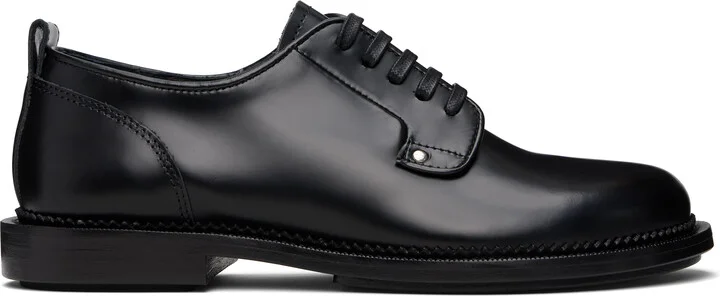 AMI Paris Black Leather Anatomical Toe Derbys