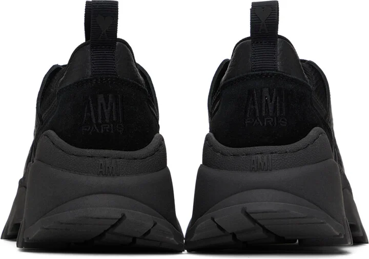 AMI Paris Black Lucky 9 Sneakers - Image 2