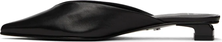 AMI Paris Black Pointed Toe Mules - Image 3