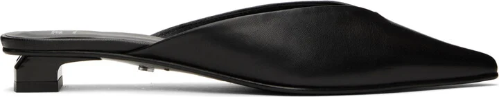 AMI Paris Black Pointed Toe Mules
