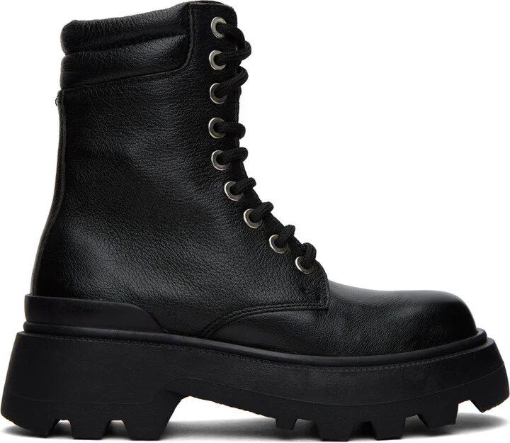 AMI Paris Black Ranger Boots