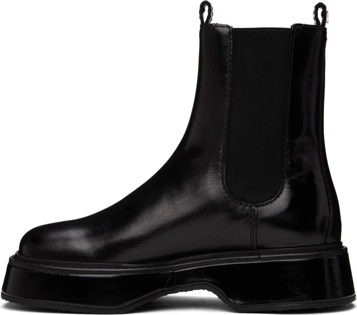 AMI Paris Black Square Toe Boots - Image 3