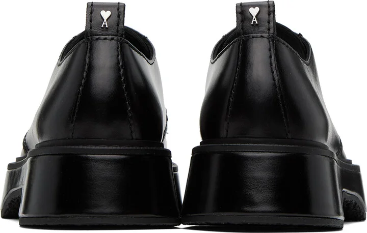 AMI Paris Black Square Toe Derbys - Image 2