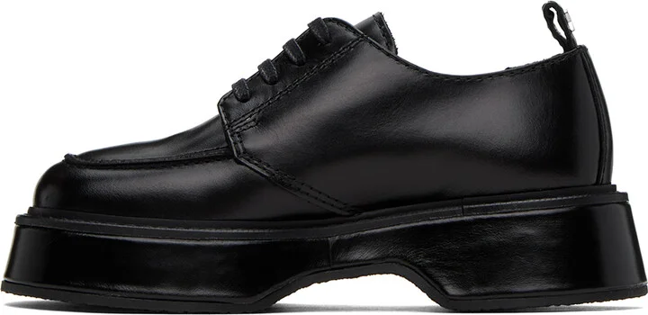 AMI Paris Black Square Toe Derbys - Image 3