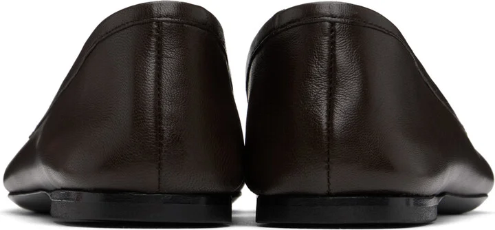 AMI Paris Brown Round Toe Ami De Cœur Ballerina Flats - Image 2