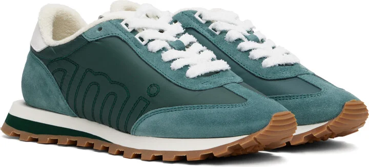 AMI Paris Green Ami New Rush Sneakers - Image 4