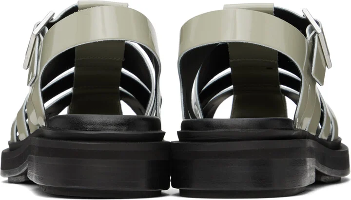 AMI Paris Green Anatomical Toe Fisherman Sandals - Image 2