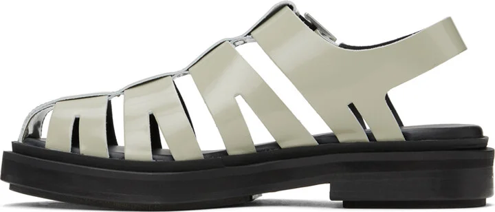 AMI Paris Green Anatomical Toe Fisherman Sandals - Image 3