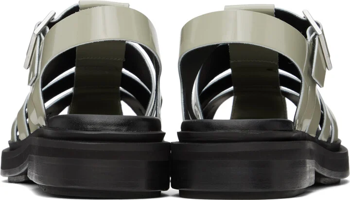 AMI Paris Green Anatomical Toe Fisherman Sandals - Image 2