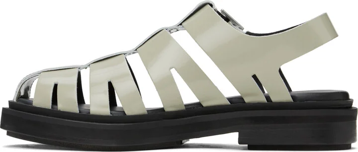 AMI Paris Green Anatomical Toe Fisherman Sandals - Image 3