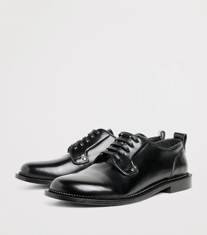 Ami Paris Leather Anatomical Derby Shoes - Image 3