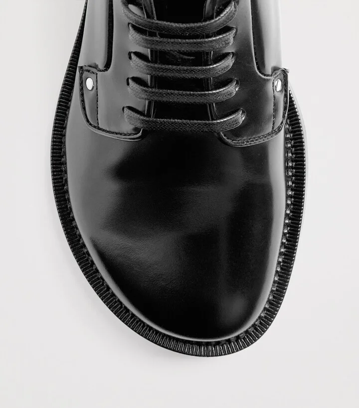 Ami Paris Leather Anatomical Derby Shoes - Image 5