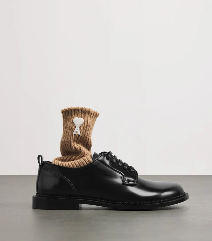 Ami Paris Leather Anatomical Derby Shoes - Image 6